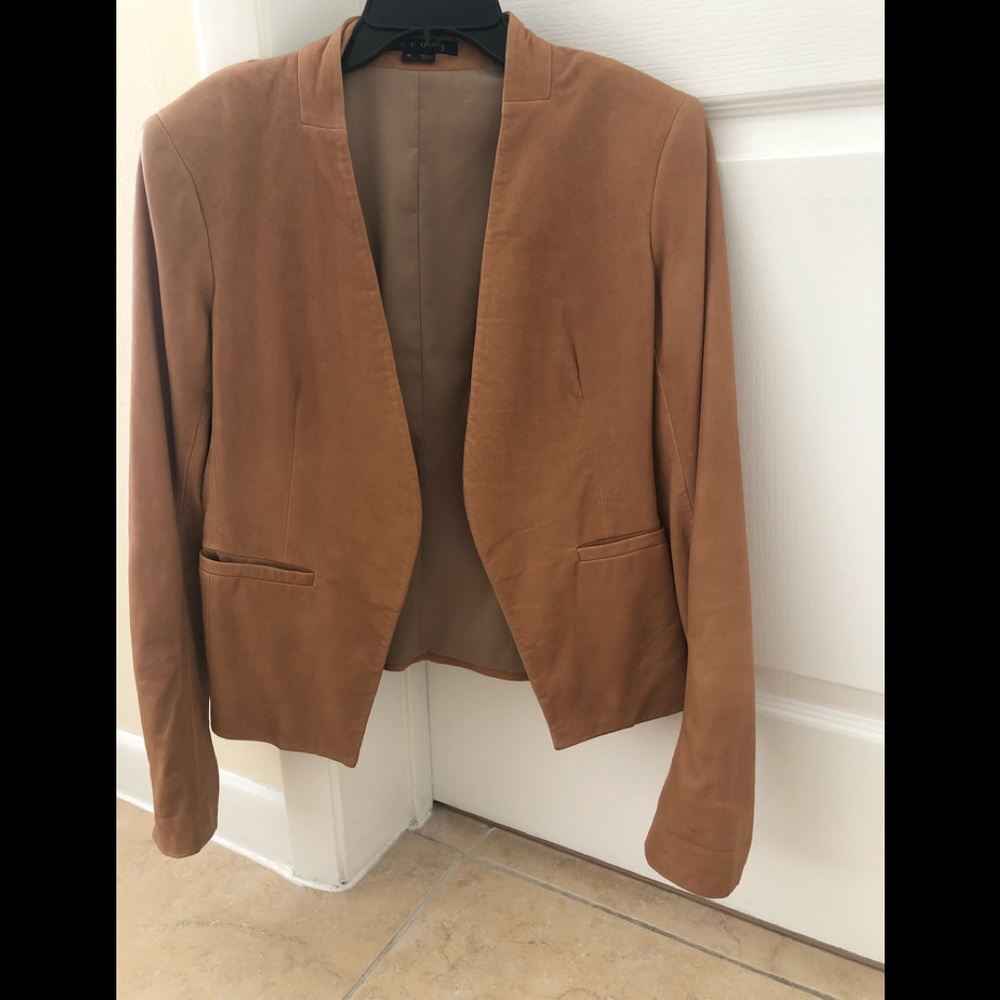 Theory lambskin blazer size 0